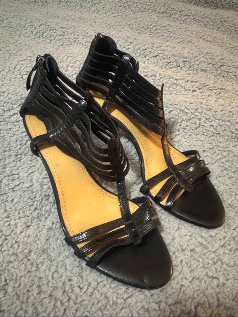 Women's Black Strappy Gladiator Sandal